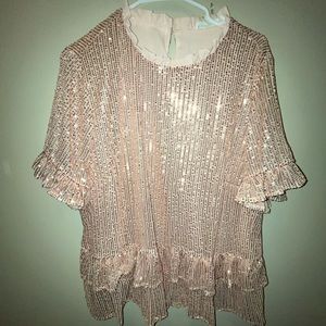 Rose Gold Sequin Top!